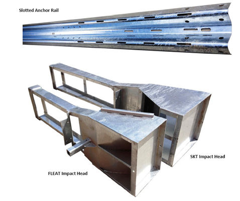 Barriera retta rivestita in polvere galvanizzata SKT Terminal End Wings Barriera retta