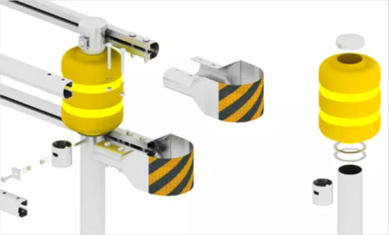 Barriera a rulli galvanizzata immersa a caldo Soluzione conveniente per la sicurezza stradale