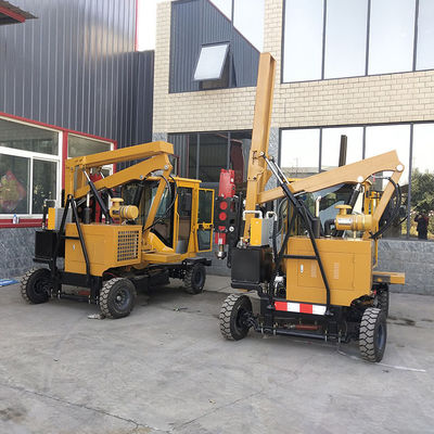 Macchina di guida per pile di protezione stradale ISO con guida per pile a pressione idraulica