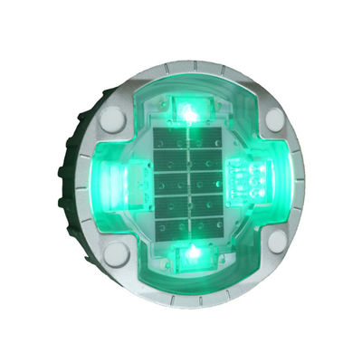 30T Aluminum LED Solar Road Stud per marcatore di strada in verde e giallo