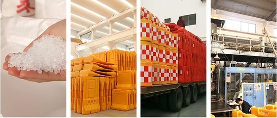 Sicurezza esterna Barriera di plastica per la sicurezza stradale personalizzata Riempita di acqua