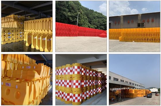 Sicurezza esterna Barriera di plastica per la sicurezza stradale personalizzata Riempita di acqua