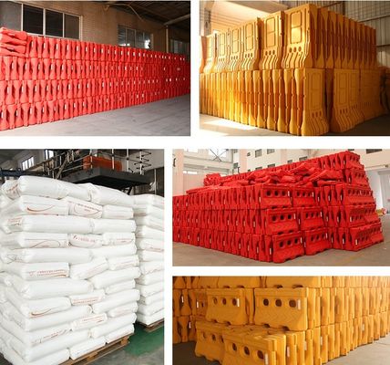 Sicurezza stradale Barriera idrica in plastica PE per la gestione del traffico sulle autostrade