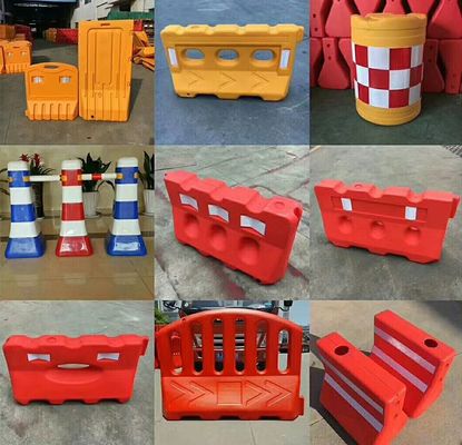 Sito di costruzione Barriera stradale in plastica Barriera riempita d'acqua su misura