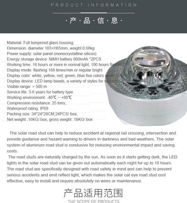 104*123*23mm segnale stradale a cono LED solare per la sicurezza stradale