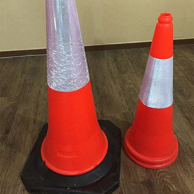 Coni stradali in PE in plastica Coni stradali in arancione ad alta visibilità