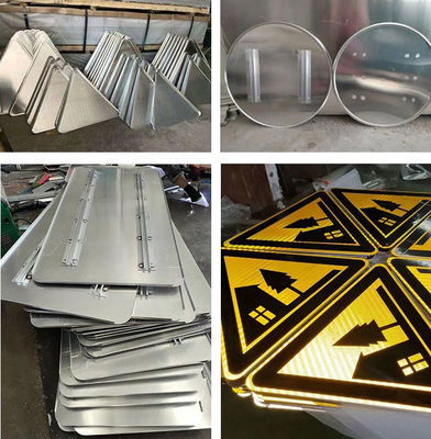 Tavola di segnale stradale in acciaio galvanizzato con materiale riflettente