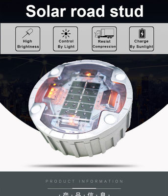 Sicurezza stradale Solar Embedded Cat Eye Road Stud realizzato in PC ad alta riflessione e in alluminio