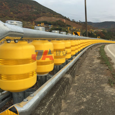 Barriera di sicurezza stradale rivestita in polvere galvanizzata con telaio e rulli in acciaio inossidabile