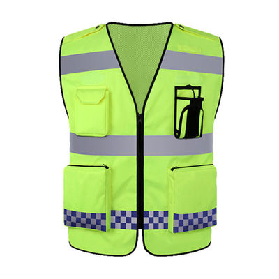 Logo personalizzato accettato 100% poliestere Led Flash Light riflettente giubbotto di sicurezza per la corsa S-5XL