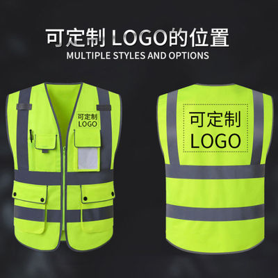 Logo personalizzato accettato 100% poliestere Led Flash Light riflettente giubbotto di sicurezza per la corsa S-5XL
