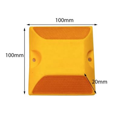 Plastico LED solare lampeggiante quadrato riflettore Road Stud Alto visibile per la sicurezza stradale