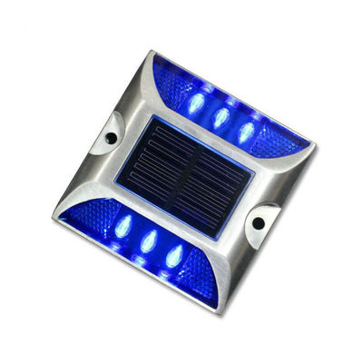 Aluminio Solar Square Road Stud con luce lampeggiante in bianco giallo rosso blu e verde