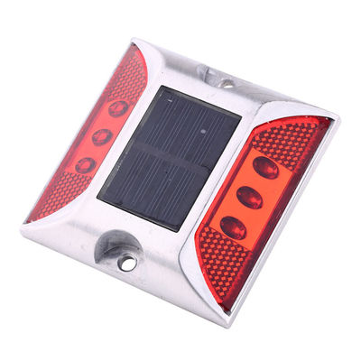 Aluminio Solar Square Road Stud con luce lampeggiante in bianco giallo rosso blu e verde