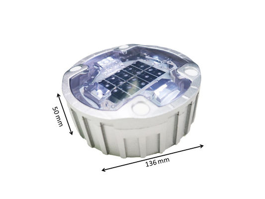 Stagno stradale solare incorporato con avvertimento in alluminio e LED in rosso blu giallo bianco verde