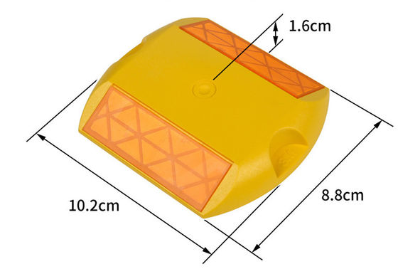 LED Plastico occhio di gatto luce riflettente Solar Road Stud realizzato in PVC altamente visibile