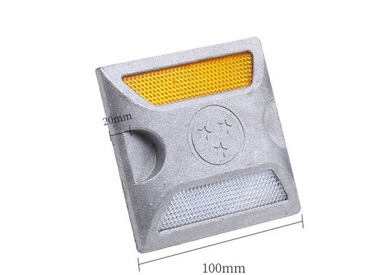 Occhi di gatto a doppio lato Strada solare con stangolo in alluminio PC in design a sfumatura rossa